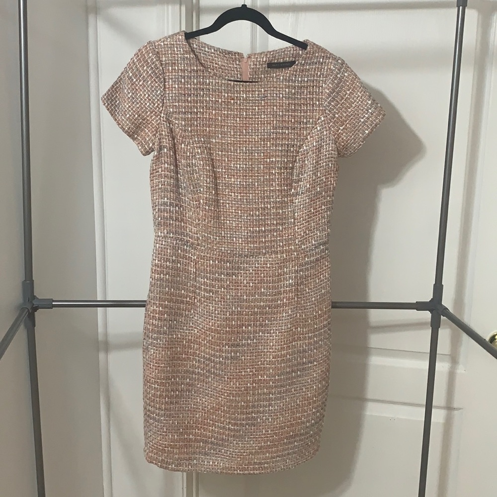 Pink Tweed Mini Dress